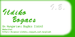 ildiko bogacs business card